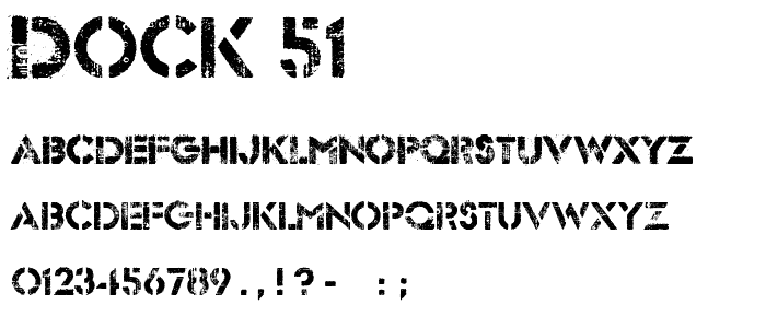 Dock 51 font